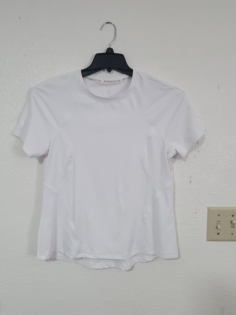 Spyder White Short-Sleeve Performance Tee